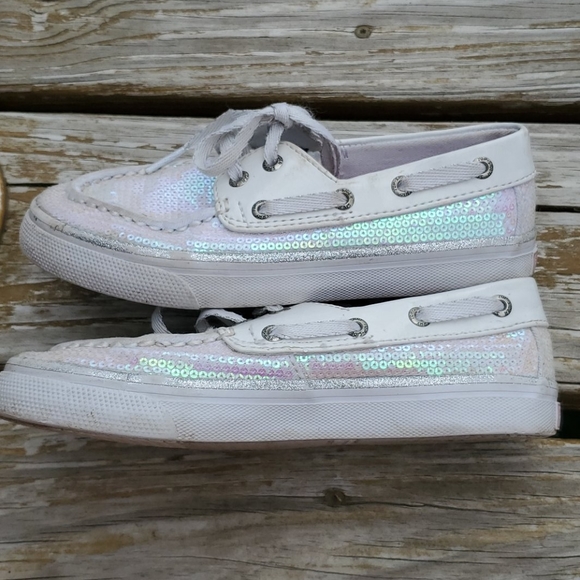 Sperry Top-Sider Bahama White Iridescent-Girls Size 13.5Y - Picture 6 of 10